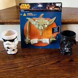 Star Wars yoda, darth Vader and storm trooper Halloween items NWT